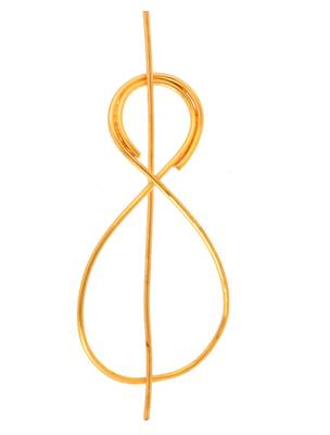 Women gold toned embellished hair accessory 2
