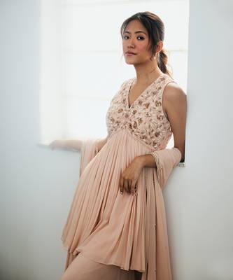 Sand blush sharara set 5