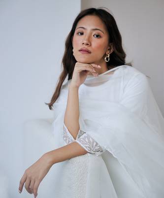Cloud white kurta set 5