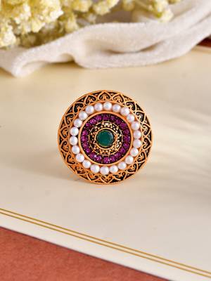 Circular ethnic adjustable finger rings 1