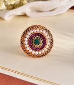 Circular ethnic adjustable finger rings