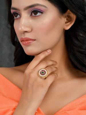 Circular ethnic adjustable finger rings 2