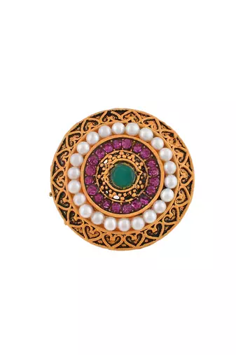 Circular ethnic adjustable finger rings