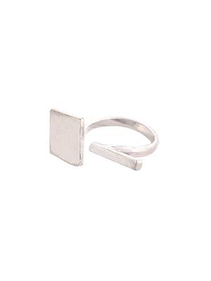 Silver plated brass adjustable finger ring 4