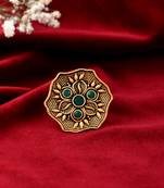 Gold plated south indian finger ring