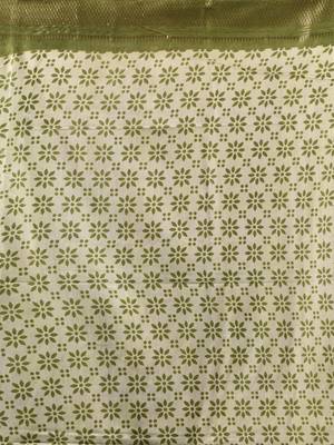 Mint Green Blended Silk Handwoven Saree With Zari Border 5
