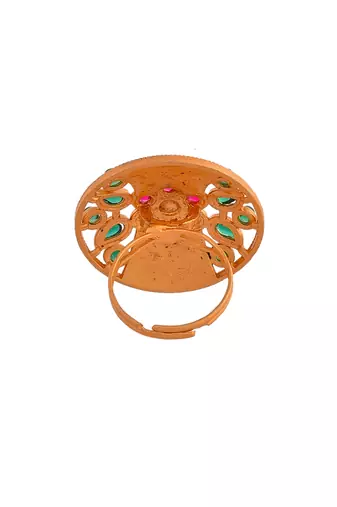 South indian artificial stone adjustable finger ring