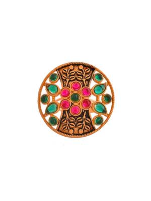 South indian artificial stone adjustable finger ring 4