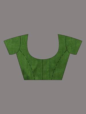 Green Cotton Handwoven Saree With Sequins Work 5