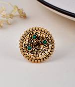 Gold plated handcrafted finger ring