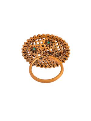 Gold plated handcrafted finger ring 3