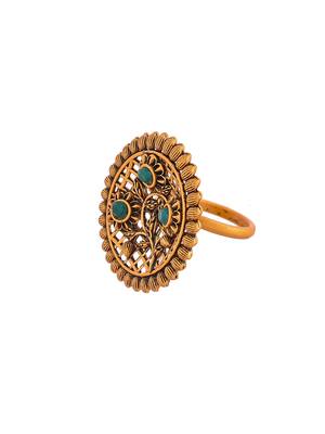 Gold plated handcrafted finger ring 4
