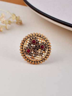 Gold plated handcrafted finger ring 1