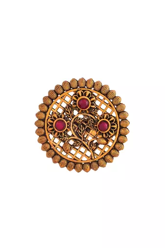 Gold plated handcrafted finger ring