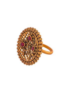 Gold plated handcrafted finger ring 4