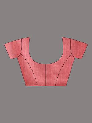 Punch Pink Matka Handwoven Saree With Zari Border 6
