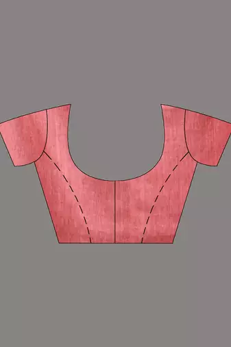 Punch Pink Matka Handwoven Saree With Zari Border