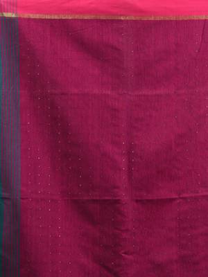 Teal Green Cotton Blend Handwoven Saree With Texture Designs 5