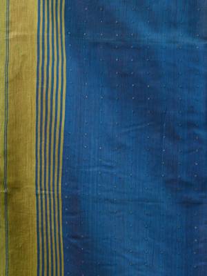 Sap Green Cotton Blend Handwoven Saree With Texture Designs 5