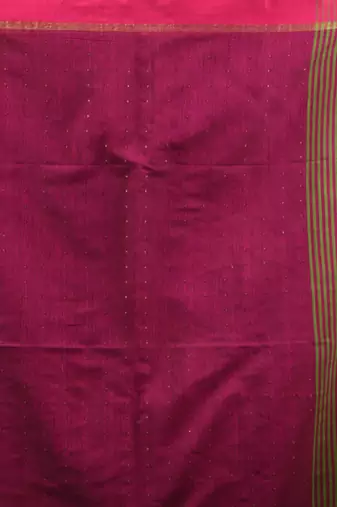 Parrot Green Cotton Blend Handwoven Saree With Texture Designs