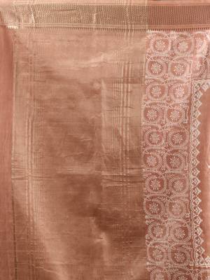 Beige Blended Silk Handwoven Saree With Woven Zari Border 5