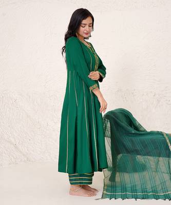 Emerald dori kurta with wide leg pants 5