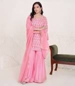 Rose gota kurti with gharara