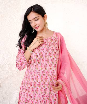 Rose gota kurti with gharara 2