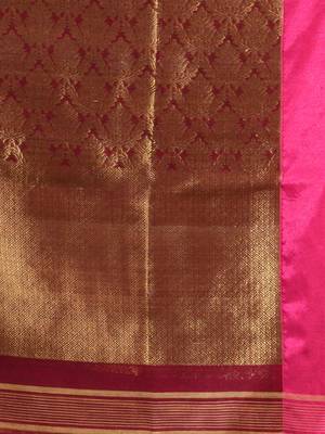 Grey Cotton Blend Handwoven Saree With Nakshi Designs 5
