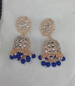 Blue Yellow Gold Earrings