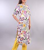 Colorful Straight Flowe Kurtar