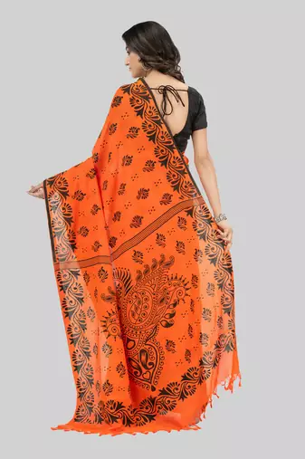 Desh bidesh pure cotton sreemoyee design handloom saree with blouse