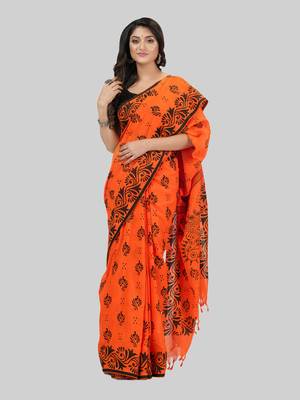Desh bidesh pure cotton sreemoyee design handloom saree with blouse 4