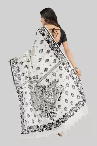 Desh bidesh pure cotton sreemoyee design handloom saree with blouse