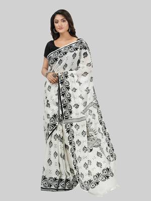 Desh bidesh pure cotton sreemoyee design handloom saree with blouse 4