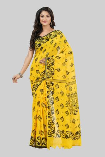 Desh bidesh pure cotton sreemoyee design handloom saree with blouse