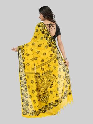 Desh bidesh pure cotton sreemoyee design handloom saree with blouse 2