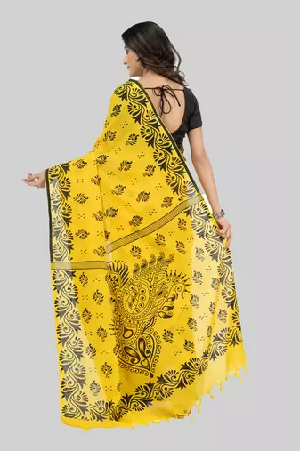 Desh bidesh pure cotton sreemoyee design handloom saree with blouse