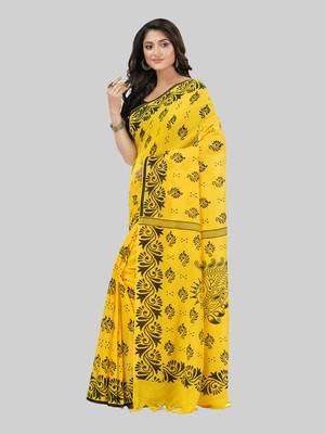 Desh bidesh pure cotton sreemoyee design handloom saree with blouse 3