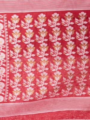 Desh Bidesh Queen Of Diamond Resham Dhakai Jamdani Bengal Pure Cotton Handloom Saree Without Blouse 5