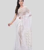 Desh Bidesh Queen Of Diamond Resham Dhakai Jamdani Bengal Pure Cotton Handloom Saree Without Blouse