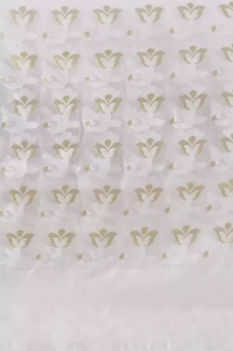 Desh Bidesh Queen Of Diamond Resham Dhakai Jamdani Bengal Pure Cotton Handloom Saree Without Blouse