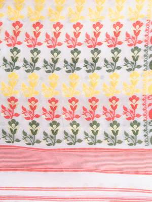 Desh Bidesh Queen Of Diamond Resham Dhakai Jamdani Bengal Pure Cotton Handloom Saree Without Blouse 5