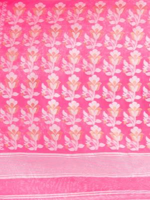 Desh Bidesh Queen Of Diamond Resham Dhakai Jamdani Bengal Pure Cotton Handloom Saree Without Blouse 5