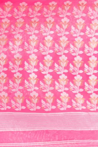 Desh Bidesh Queen Of Diamond Resham Dhakai Jamdani Bengal Pure Cotton Handloom Saree Without Blouse