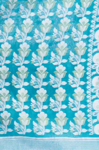 Desh Bidesh Resham Dhakai Jamdani Bengal Diamond Queen Design Pure Cotton Handloom Saree Without Blouse