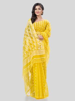 Desh bidesh resham diamond queen design dhakai jamdani bengal pure cotton handloom saree without blouse 4
