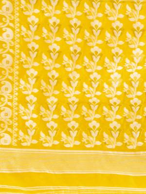 Desh bidesh resham diamond queen design dhakai jamdani bengal pure cotton handloom saree without blouse 5