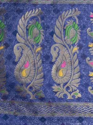 Desh Bidesh Mayur Pekham Zari Work Resham Dhakai Jamdani Pure Cotton Handloom Saree Without Blouse 5
