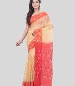 Desh Bidesh Digital Minakarat Resham Dhakai Jamdani Bengal Pure Cotton Handloom Saree Without Blouse